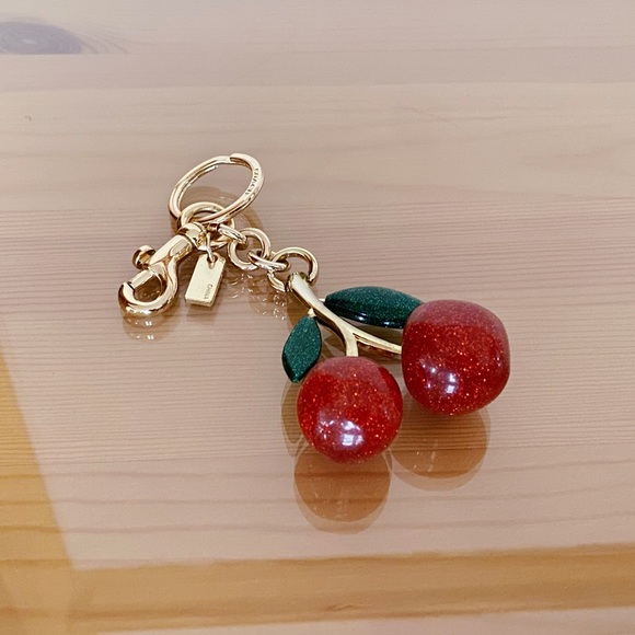 Coach Outlet Glitter Cherry Bag Charm - Picture 2 of 4